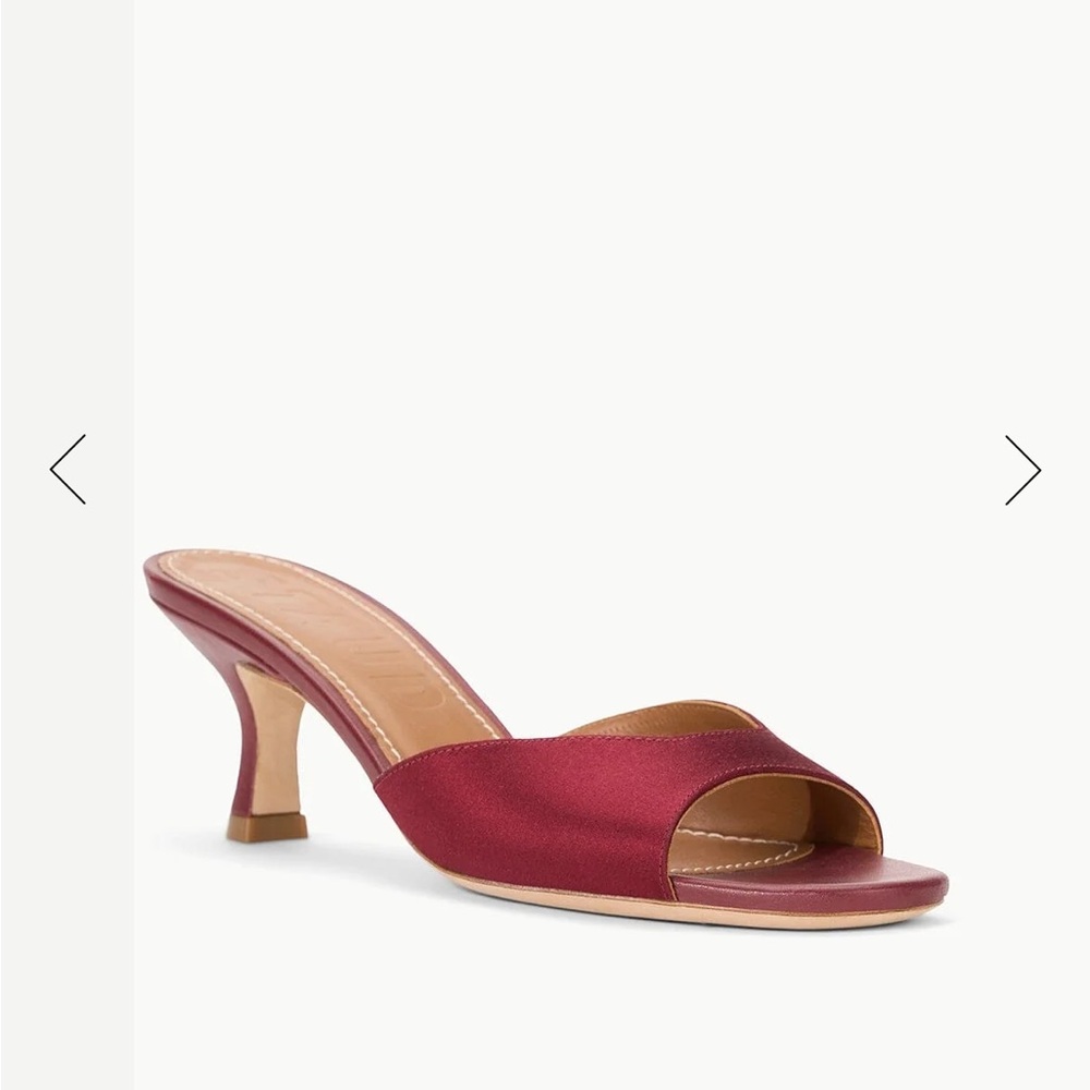 STAUD Brigitte Mule Pinot Satin Red - size 39